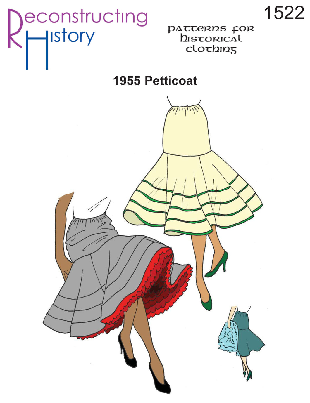 RH1522 — 1950s Petticoat sewing pattern