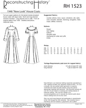 Load image into Gallery viewer, RH1523 — 1949 &quot;New Look&quot; House Coat or Hostess Dress sewing pattern
