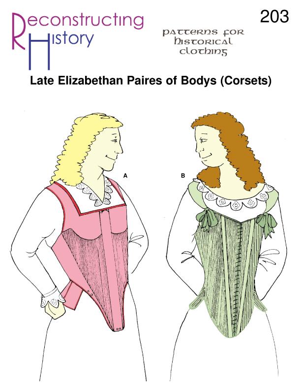 Front cover of sewing pattern RH203 Elizabethan stays or corsets - CUSTOM MADE in YOUR measurements