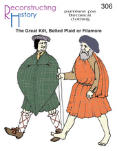 Load image into Gallery viewer, RH306 — Scottish Great Kilt or Filabeg sewing pattern
