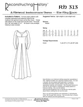 Load image into Gallery viewer, Medieval Irish Common Woman Dress sewing pattern back cover
