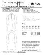 Load image into Gallery viewer, Back cover for our sewing pattern RH401, which makes a 17th century Polish coat or Zupan

