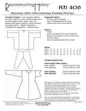 Load image into Gallery viewer, Back cover for our sewing pattern RH406, which helps you make a historically accurate Ottoman Turkish Woman&#39;s outfit
