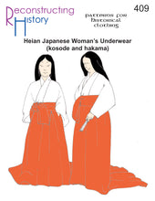 Load image into Gallery viewer, RH409 — Heian Japanese Lady&#39;s Underthings (Kosode and Hakama) sewing pattern
