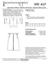 Load image into Gallery viewer, RH417 — Japanese Under Armour (Oyoroi Hitatare) sewing pattern
