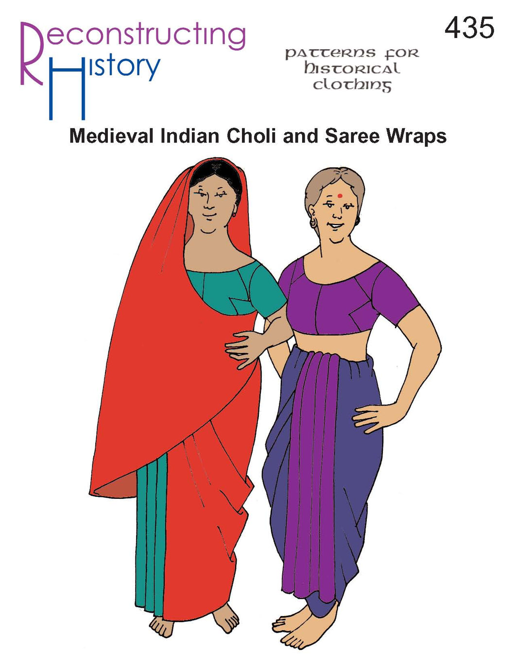 RH435 — Medieval Indian Choli and Saree Wraps sewing pattern