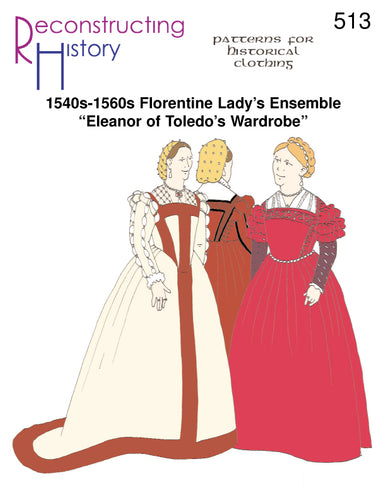 Front cover of our sewing pattern RH513, Florentine Lady's Oufit