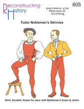 Load image into Gallery viewer, RH605 — Early Tudor Noble Man&#39;s Skivvies sewing pattern
