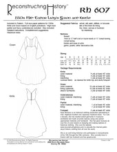 Load image into Gallery viewer, RH607 — Mid-Tudor (1550s) Lady&#39;s Gown &amp; Kirtle sewing pattern
