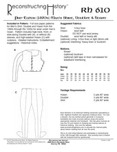 Load image into Gallery viewer, RH610 — 1490s to 1520s Men&#39;s Doublet and Hosen sewing pattern
