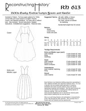 Load image into Gallery viewer, RH613MTM — Made to Measure Early Tudor (1500s-1520s) Lady&#39;s Gown &amp; Kirtle sewing pattern

