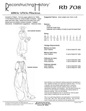 Load image into Gallery viewer, Back cover of our sewing pattern RH708, which helps you make a ladies Mantua ca 1680-1710
