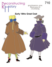 Load image into Gallery viewer, RH710 — Early 18thc Great Coat sewing pattern

