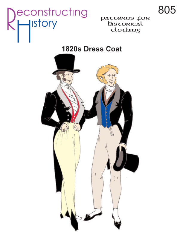 RH805 — 1820s Dress Coat sewing pattern
