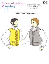 Load image into Gallery viewer, RH809 — 1780s-90s-Waistcoats sewing pattern
