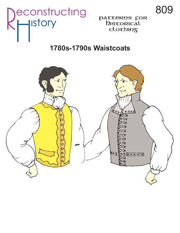 RH809 — 1780s-90s-Waistcoats sewing pattern