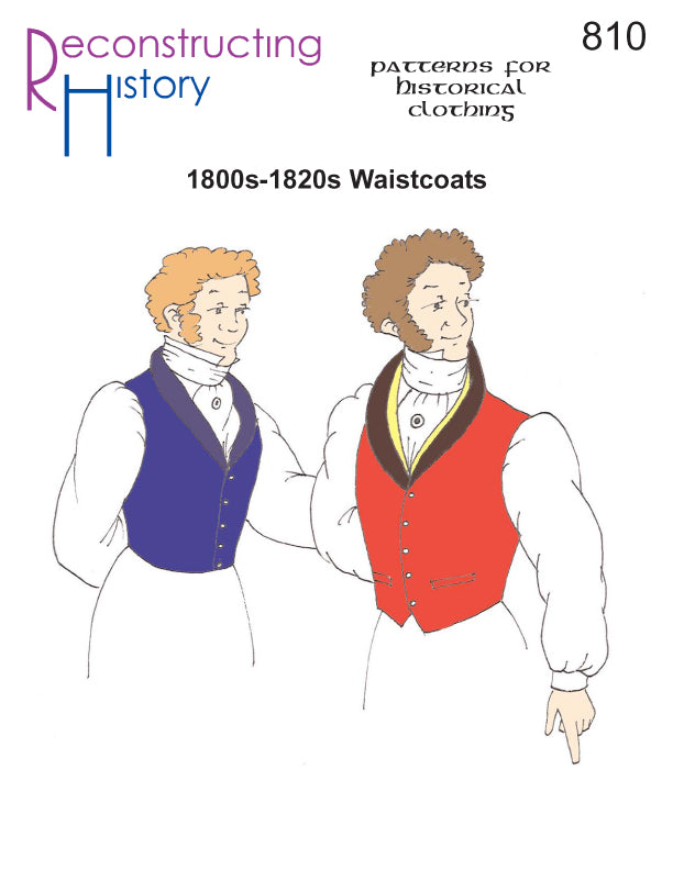 RH810 — 1800s-20s Waistcoats sewing pattern