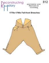 Load image into Gallery viewer, Front cover for our sewing pattern that makes men&#39;s breeches suitable for the 18th century, made from our sewing pattern. Whether you call it Georgian, Revolutionary War, American War of Independence, or whatever, we&#39;ve got your butt covered.
