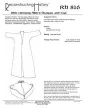 Load image into Gallery viewer, RH816 — 18th century Men&#39;s Banyan &amp; Cap sewing pattern
