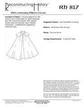 Load image into Gallery viewer, RH817 — 18th century Men&#39;s Cloak sewing pattern

