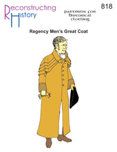 Load image into Gallery viewer, RH818 — Regency Men&#39;s Great Coat sewing pattern
