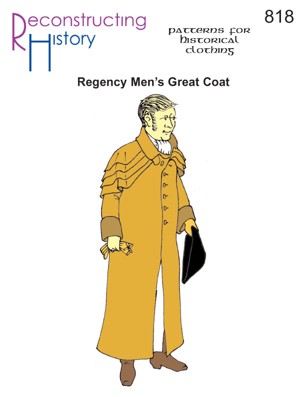 RH818 — Regency Men's Great Coat sewing pattern