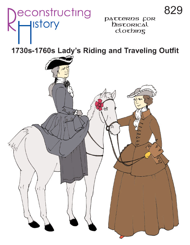 RH829 —1730s-1760s Lady's Riding or Traveling Outfit sewing pattern