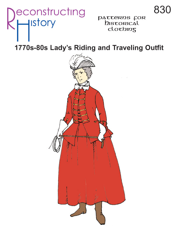 RH830 — 1770s-1780s Lady's Riding or Traveling Outfit sewing pattern