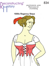 Load image into Gallery viewer, RH834 — Early 1800s Regency Stays sewing pattern
