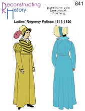 Load image into Gallery viewer, RH841 — Regency Ladies&#39; Pelisse circa 1815-20 sewing pattern
