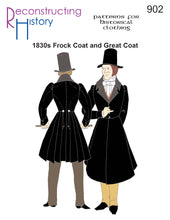 Load image into Gallery viewer, RH902 — 1830s Frock Coat sewing pattern
