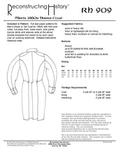 Load image into Gallery viewer, RH909 — 1860s-1870s Dress Coat or Tailcoat sewing pattern
