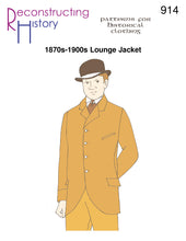 Load image into Gallery viewer, RH914 — 1870s-1950s Lounge Jacket sewing pattern
