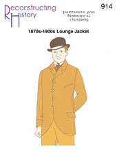 Load image into Gallery viewer, RH914MTM — Made to Measure 1870s-1950s Lounge Jacket sewing pattern
