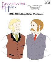 Load image into Gallery viewer, Front cover for RH928MTM, our sewing pattern that helps you make a Victorian or Steampunk man&#39;s waistcoat or vest - CUSTOM in YOUR measurements!
