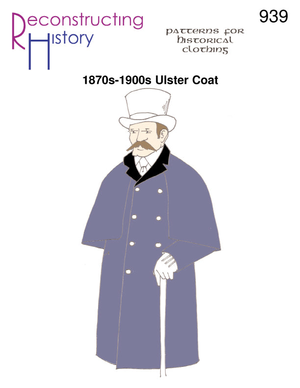 RH939 — Gentleman's Victorian Ulster Top Coat sewing pattern