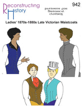 Load image into Gallery viewer, RH942MTM — Made to Measure Ladies&#39; Vest for the 1870s-1880s sewing pattern

