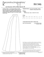 Load image into Gallery viewer, RH946 — Late Victorian (1870s-1890s) Skirt-for-All sewing pattern
