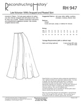 Load image into Gallery viewer, RH947 — Late Victorian 1890s Strapped and Pleated Skirt sewing pattern
