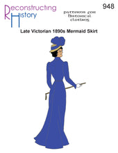 Load image into Gallery viewer, RH948 — Late Victorian and Edwardian Mermaid Skirt sewing pattern
