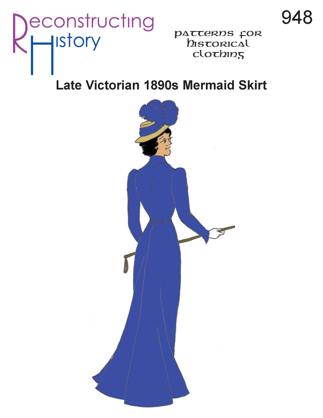 RH948 — Late Victorian and Edwardian Mermaid Skirt sewing pattern