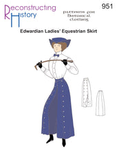 Load image into Gallery viewer, RH951 — Edwardian Ladies&#39; Equestrian Skirt sewing pattern
