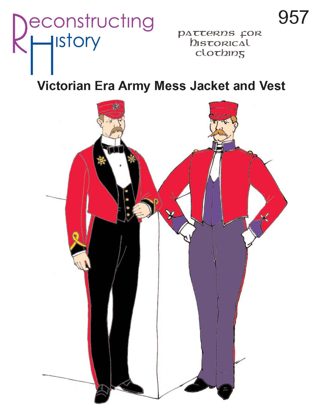 RH957 — Victorian Era Army Mess Dress Jacket and Waistcoat sewing pattern