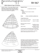 Load image into Gallery viewer, RH967 — Victorian 1860s Elliptical Cage Crinoline sewing pattern

