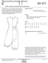 Load image into Gallery viewer, RH971 — Victorian Women&#39;s Combinations Underwear sewing pattern
