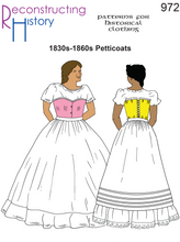 Load image into Gallery viewer, RH972 — Early Victorian (1830s-1860s) Petticoats sewing pattern
