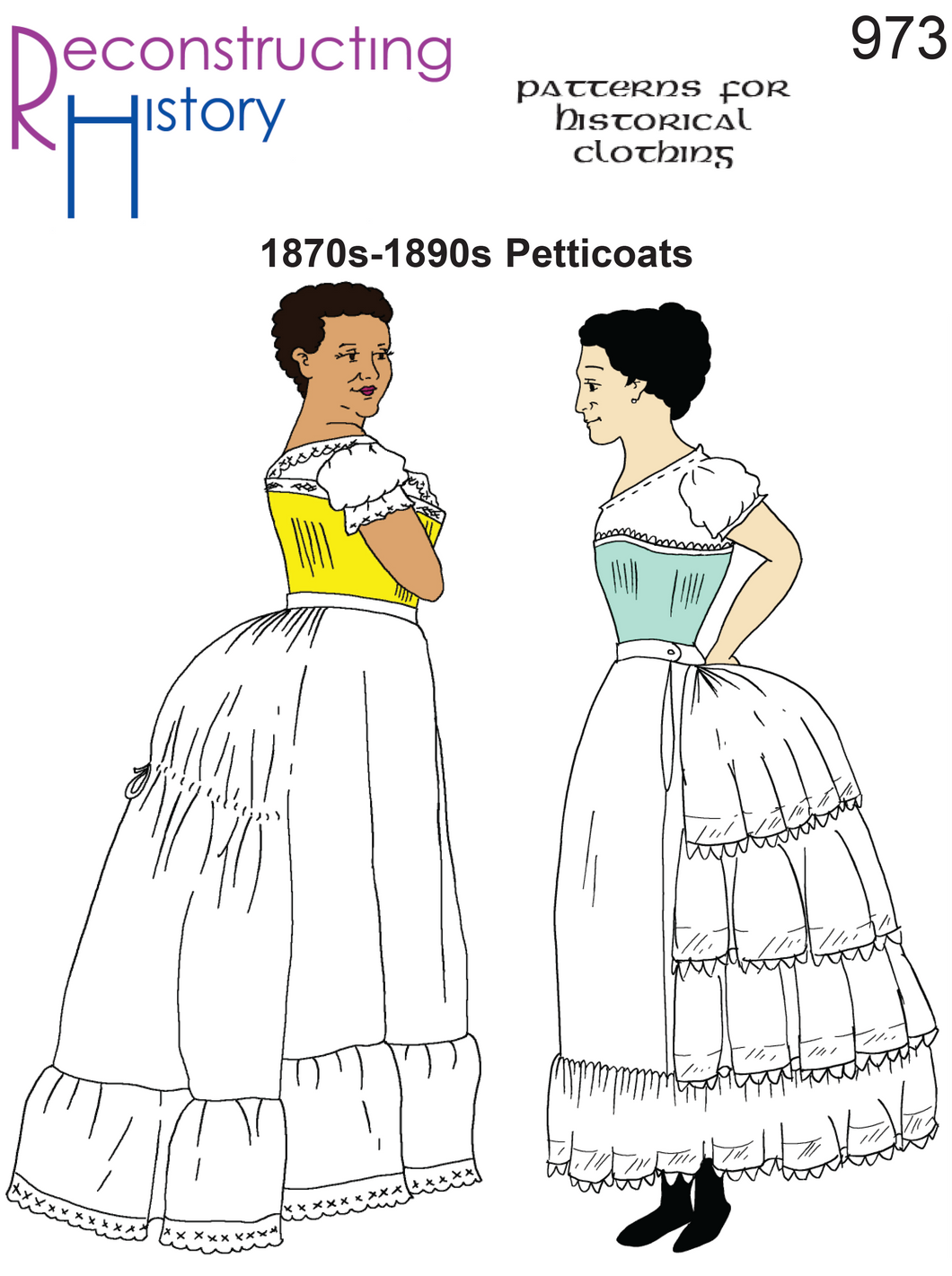 RH973 — Late Victorian (1870s-1890s) Petticoats sewing pattern