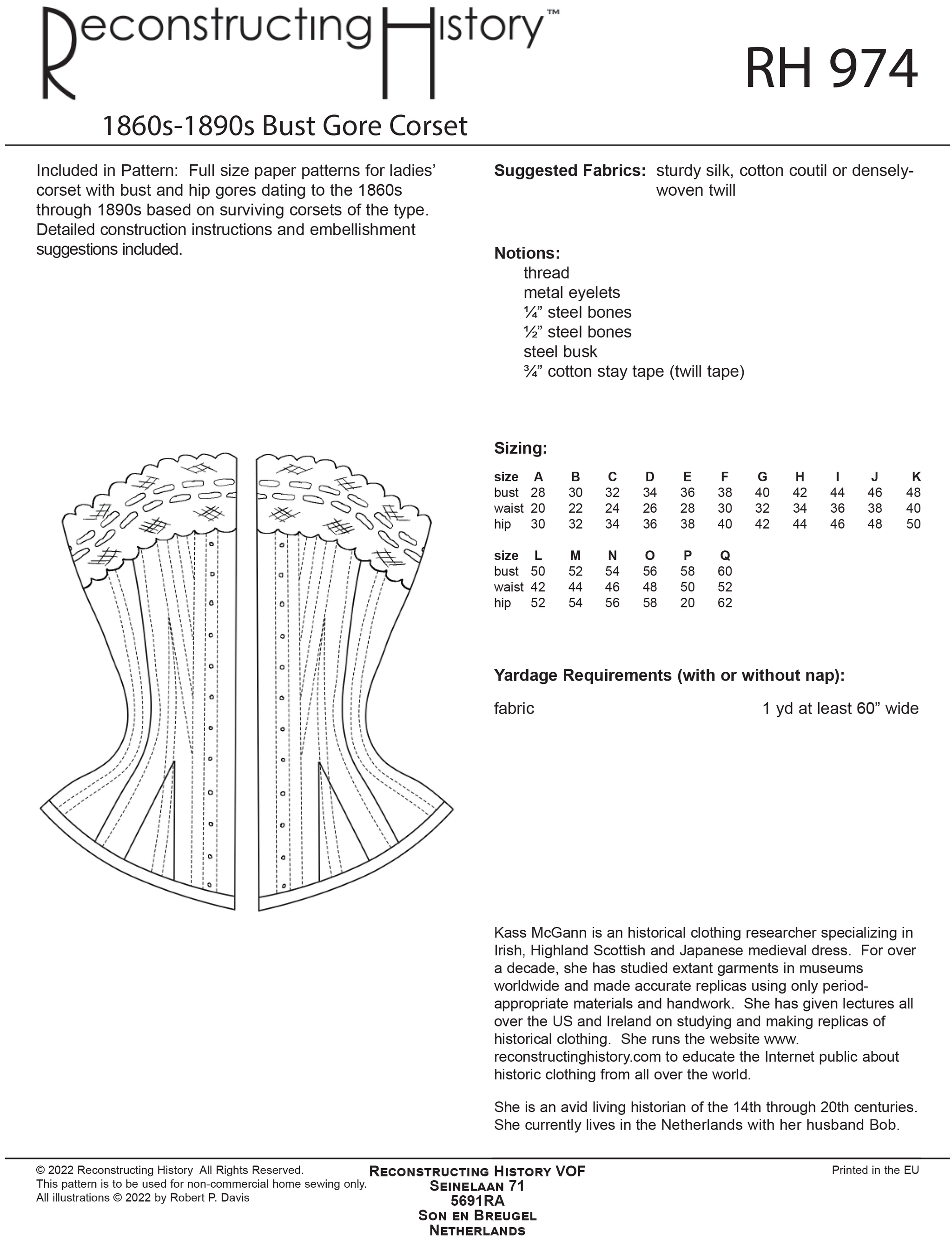 1800s Corset Pattern