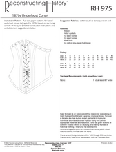 Load image into Gallery viewer, RH975 — Ladies&#39; 1890s Underbust Corset sewing pattern
