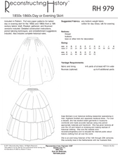 Load image into Gallery viewer, RH979 — mid-Victorian (1850s-1860s) Day or Evening Skirt sewing pattern
